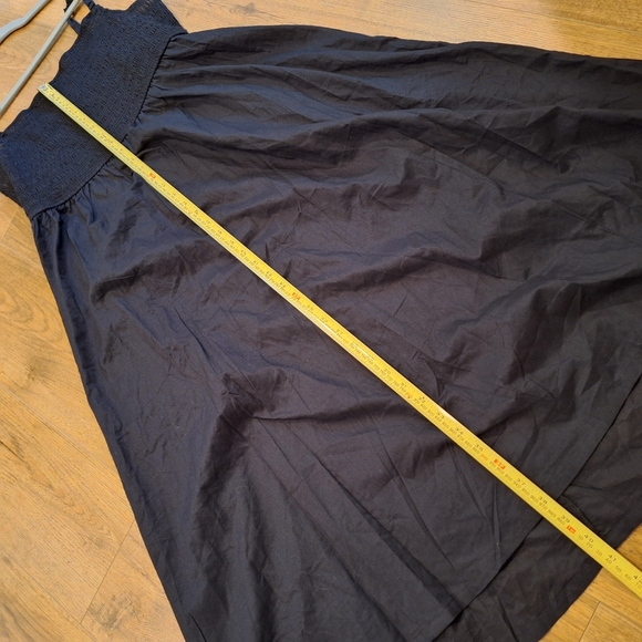 NWT La Vie En Rose Black Smocked Bust, Open Back Lightweight Maxi Dress Sz Large - Picture 12 of 13